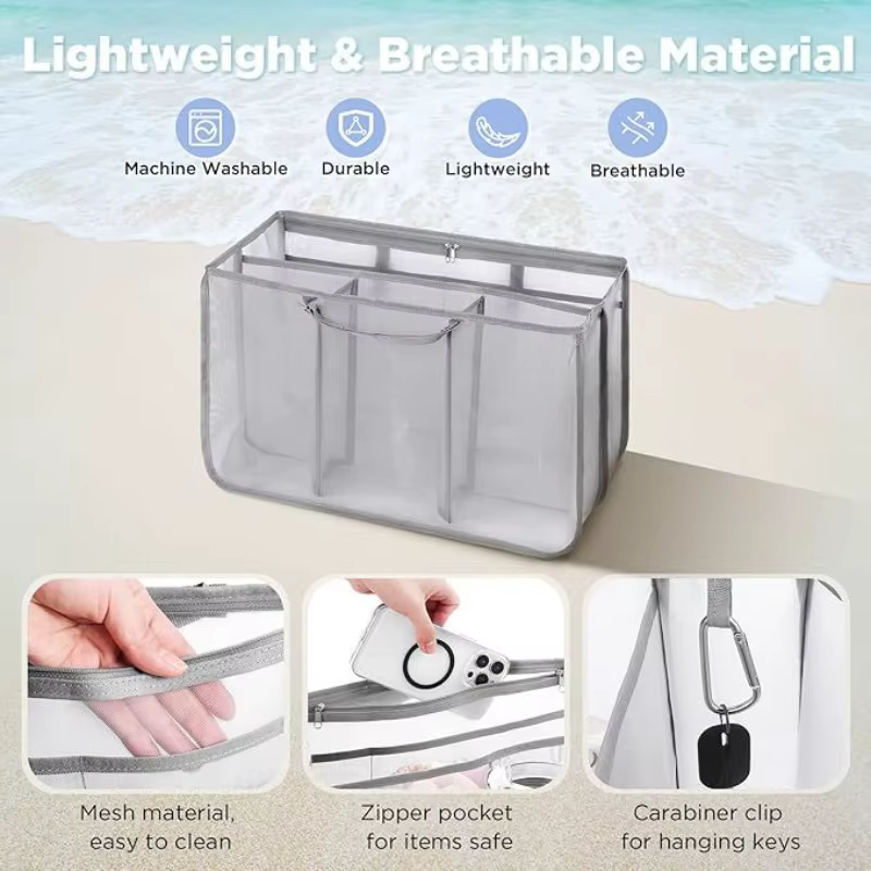 Organisateur de sac de plage compatible avec les sacs Bogg Bag taille M-L