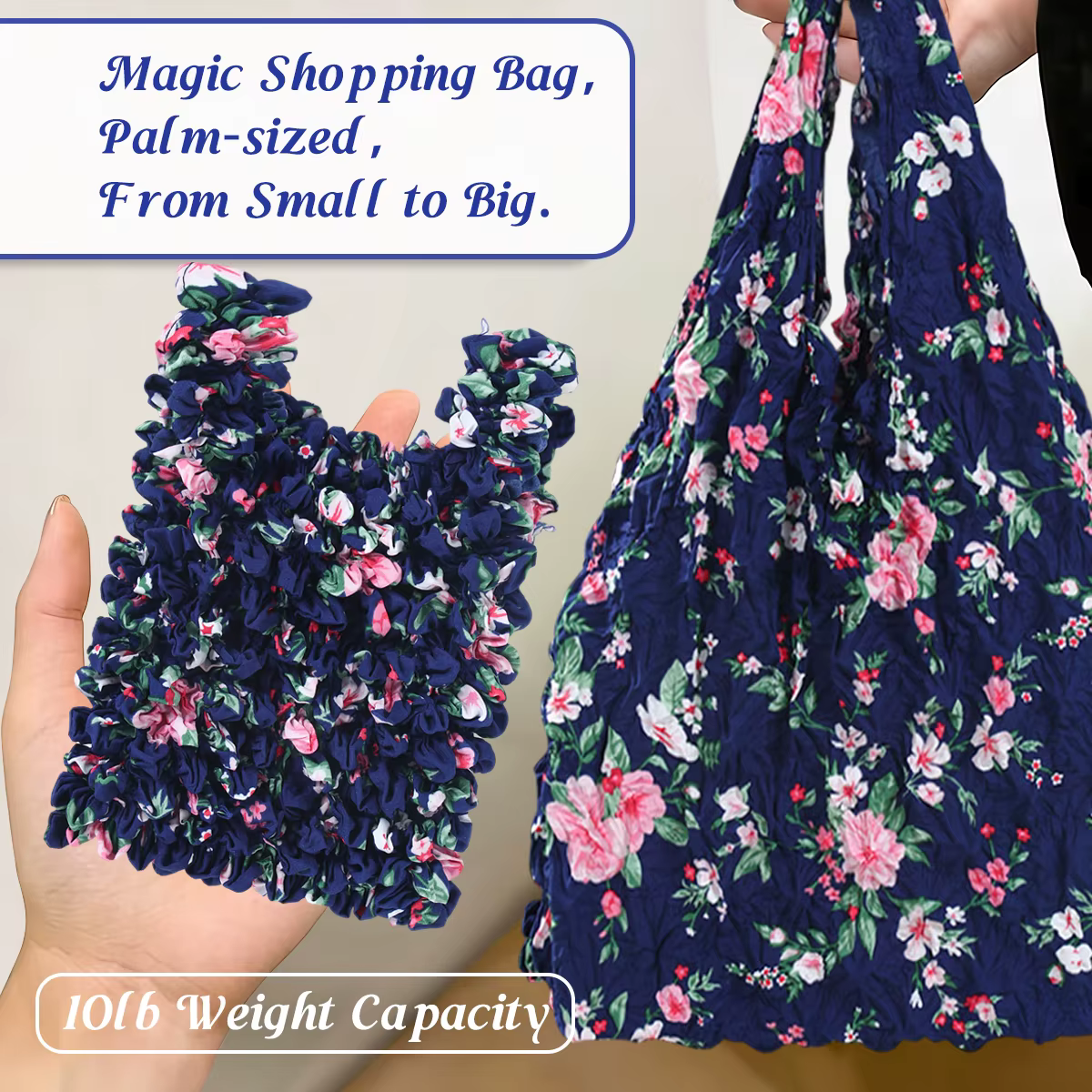 Sac de courses extensible plissé à bulles