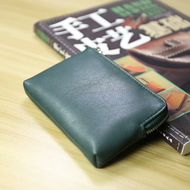 Mini portefeuilles en cuir véritable pour femmes et hommes