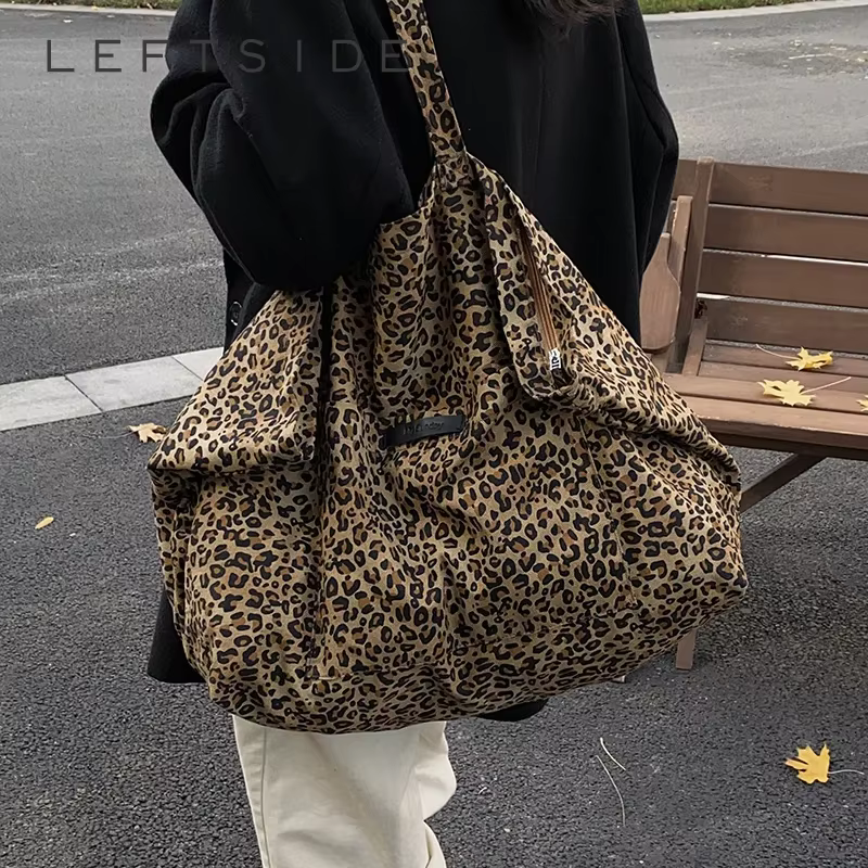 Leftside-Sac à main design léopard pour femme