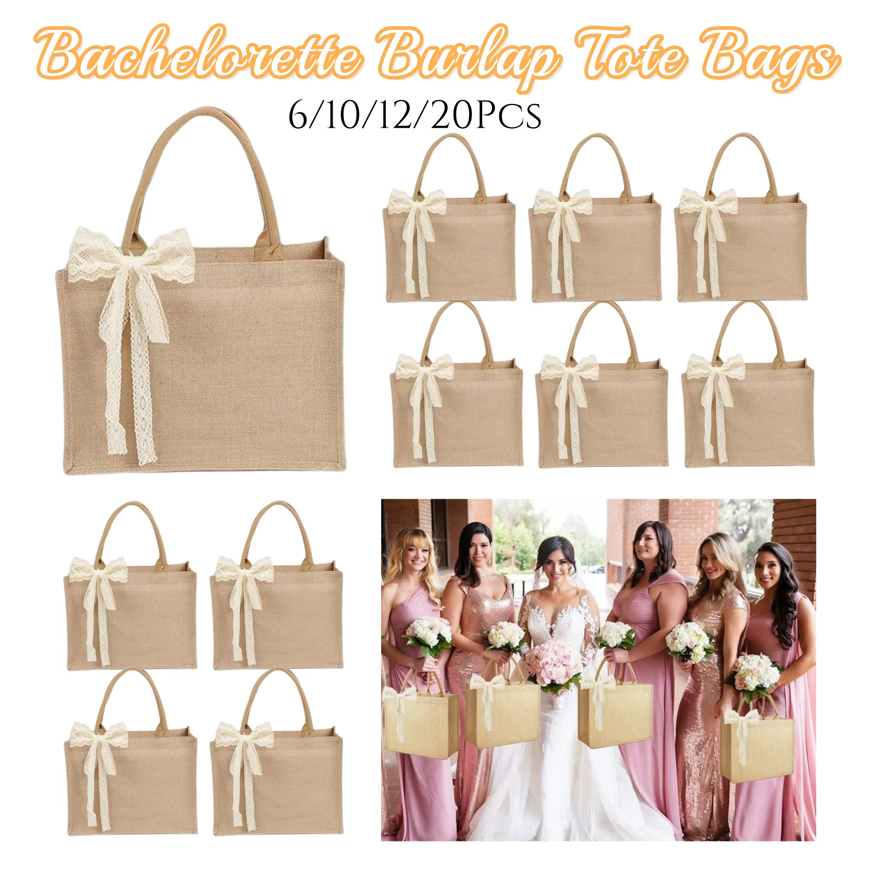 Sacs fourre-tout en toile de jute
