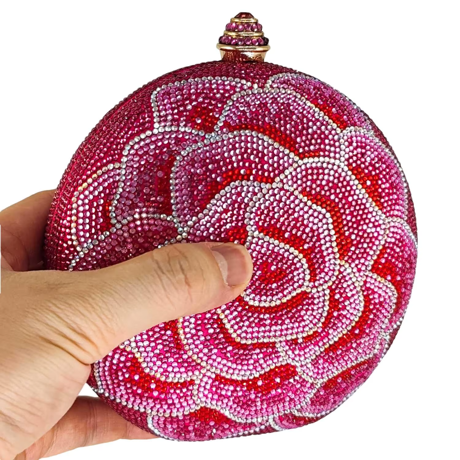 Boutique De FGG Pochette ronde à fleurs pour femme