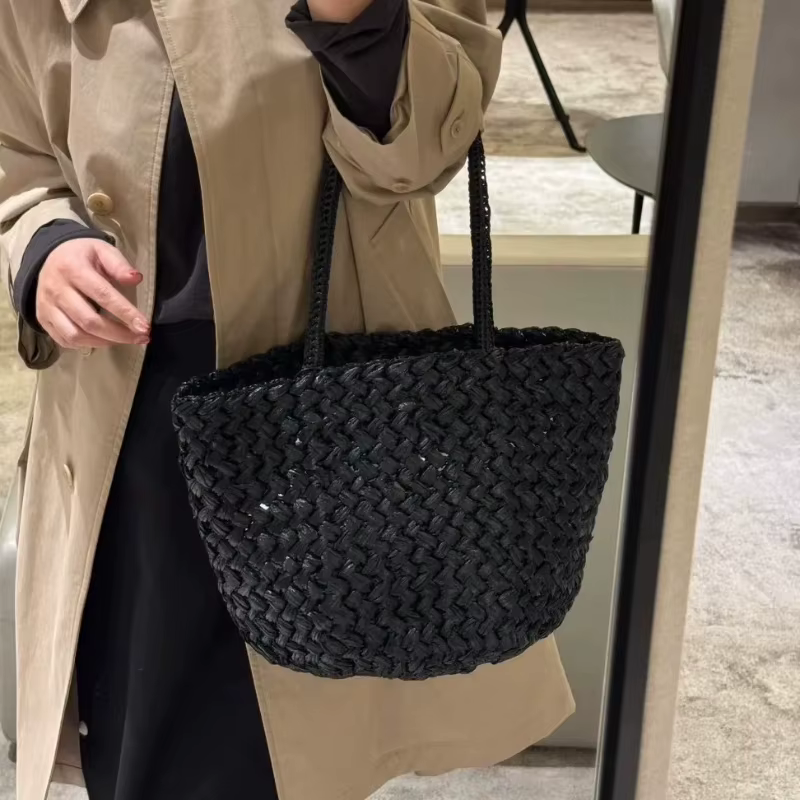Sac fourre-tout en paille tressé à la main pour femme