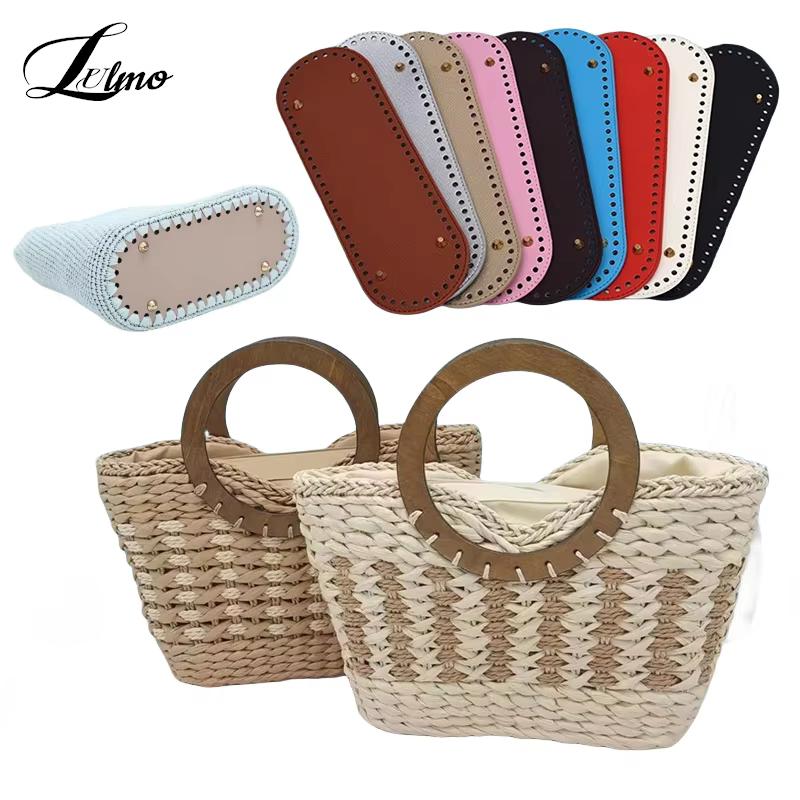 Base de sac en cuir PU fait à la main avec trous