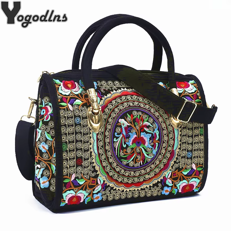 Sac à main rétro brodé bohème pour femmes