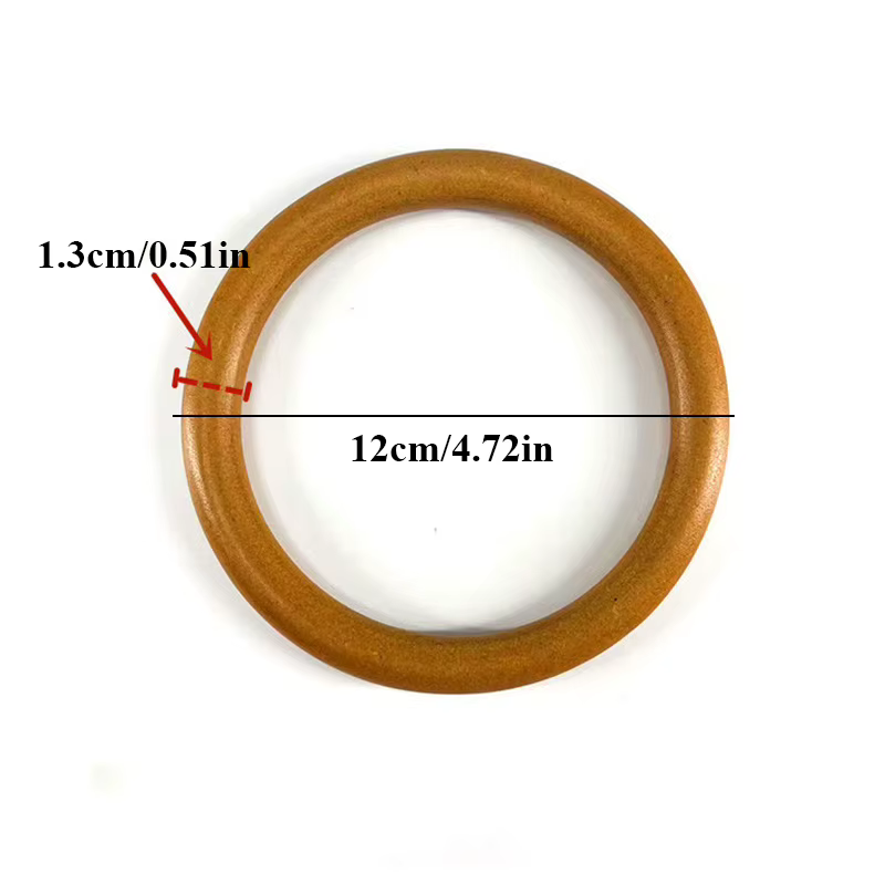 Poignée ronde en bois pour sac à main en bois massif, bricolage de remplacement, bagages, accessoires artisanaux, fabrication de cintre de sac, livraison directe