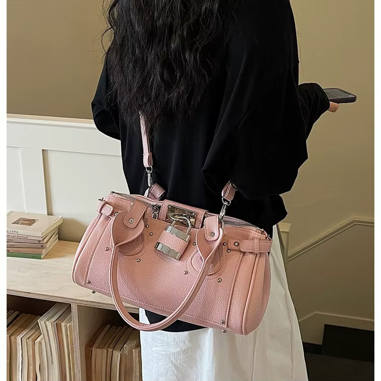 Sac à main rétro à boucle de verrouillage