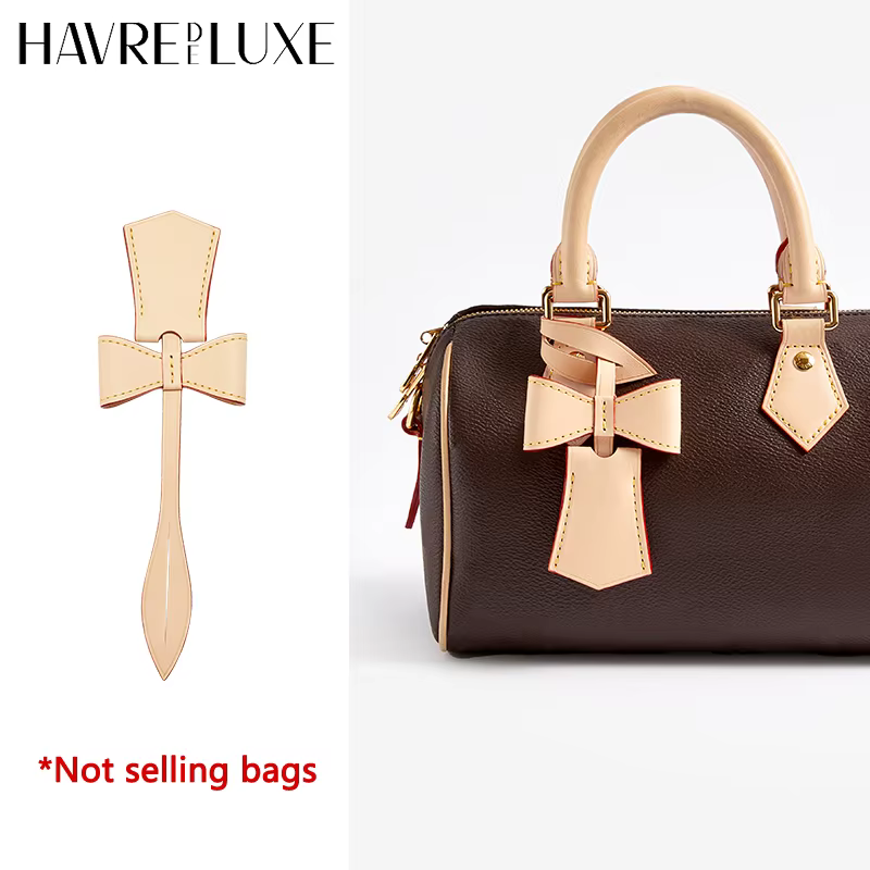 Breloque en cuir avec nœud pour sac pour femmes