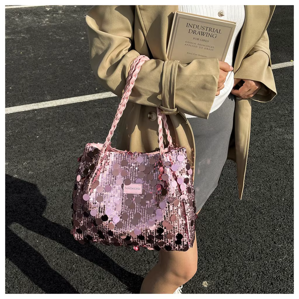 Nouveau Sac Fourre-tout Scintillant à Paillettes pour Femme