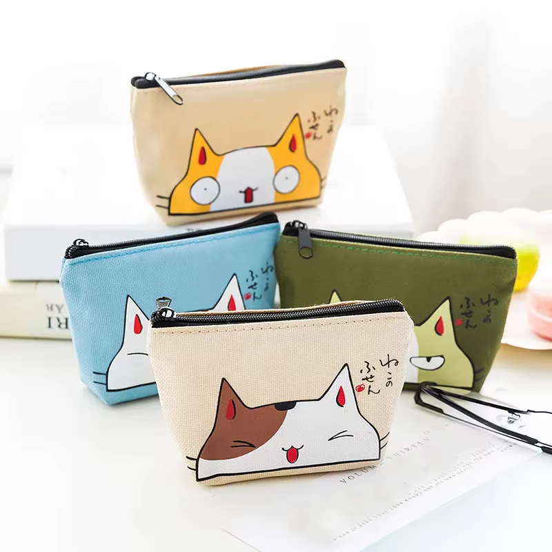 Mode Kawaii porte-monnaie toile Mini pochette florale sac à main femmes filles enfants pas cher