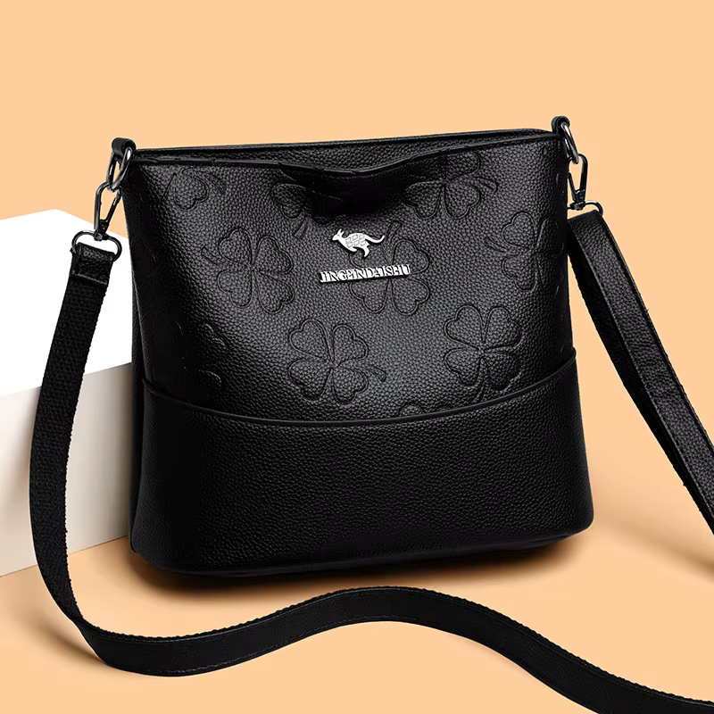 Sac seau tendance pour femme en cuir souple grande capacité