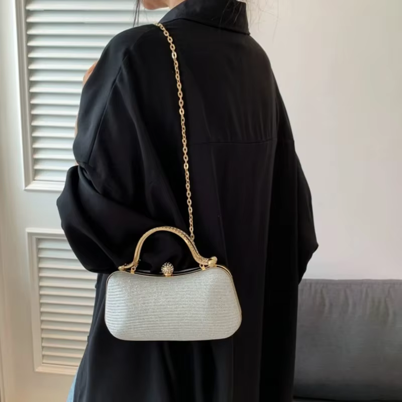 Sac de soirée à chaîne pour femme - Sac à bandoulière élégant