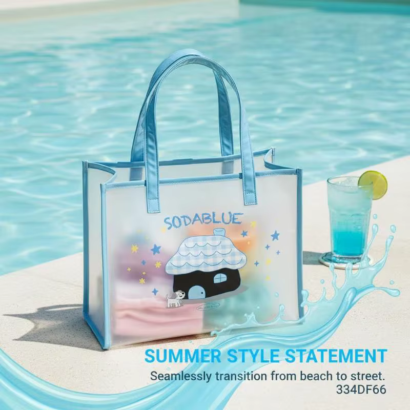 Sac à main bleu imprimé