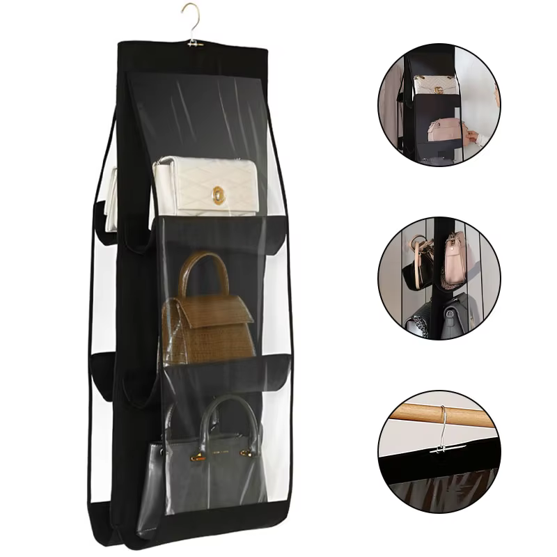Sac à main noir pliable Oxford grill