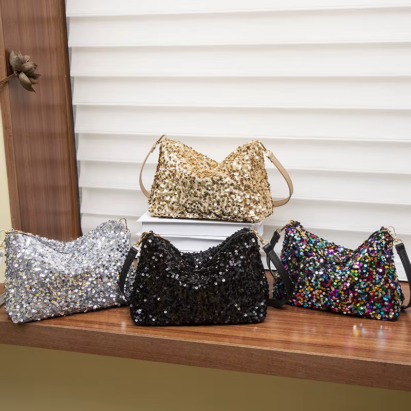 Sac à main scintillant à paillettes pour femmes