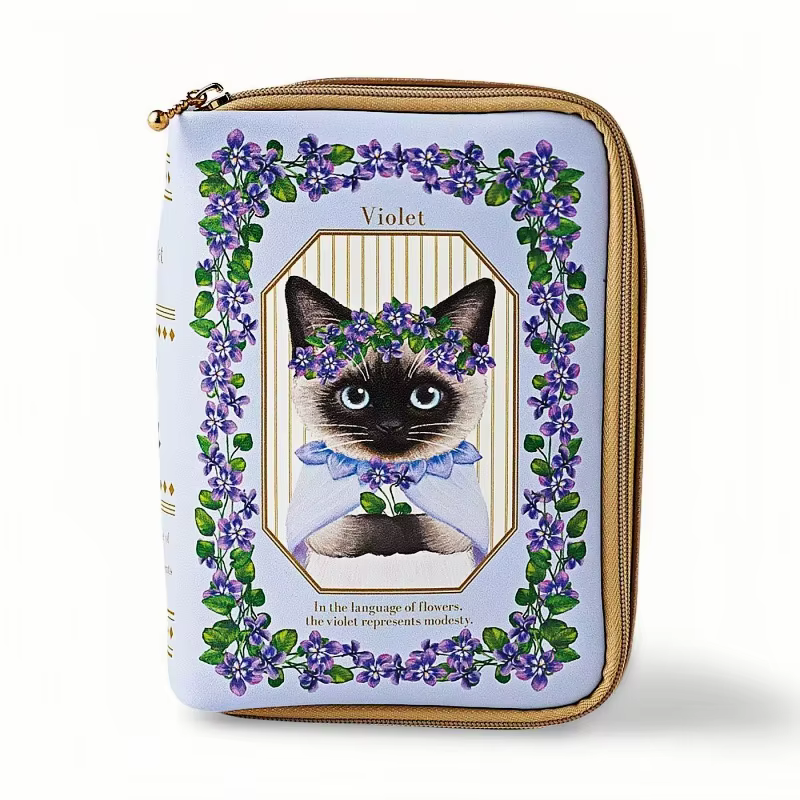 Trousse de maquillage chat plante livre d'images
