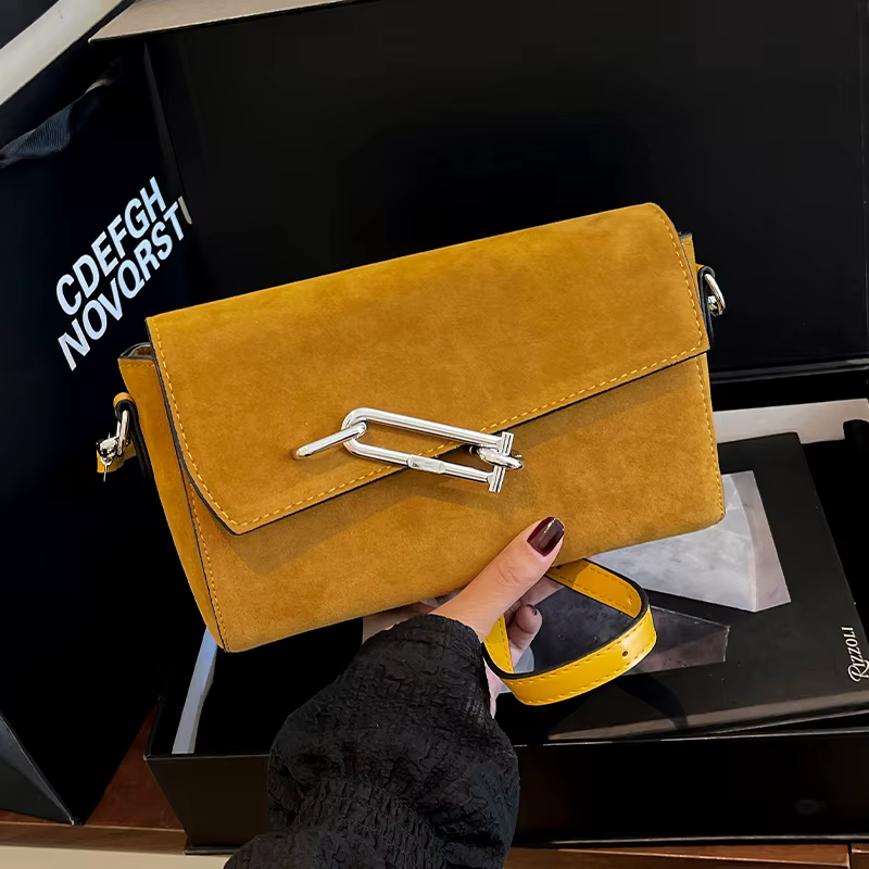 Sac à bandoulière Vintage en cuir suédé pour femmes
