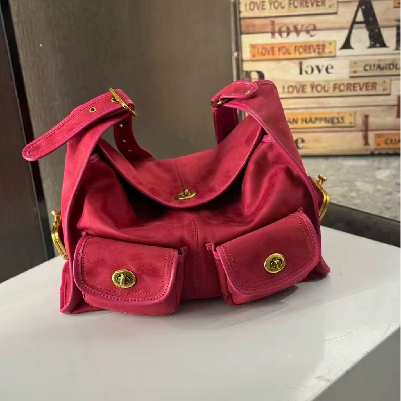 Sac sous les bras en daim rétro