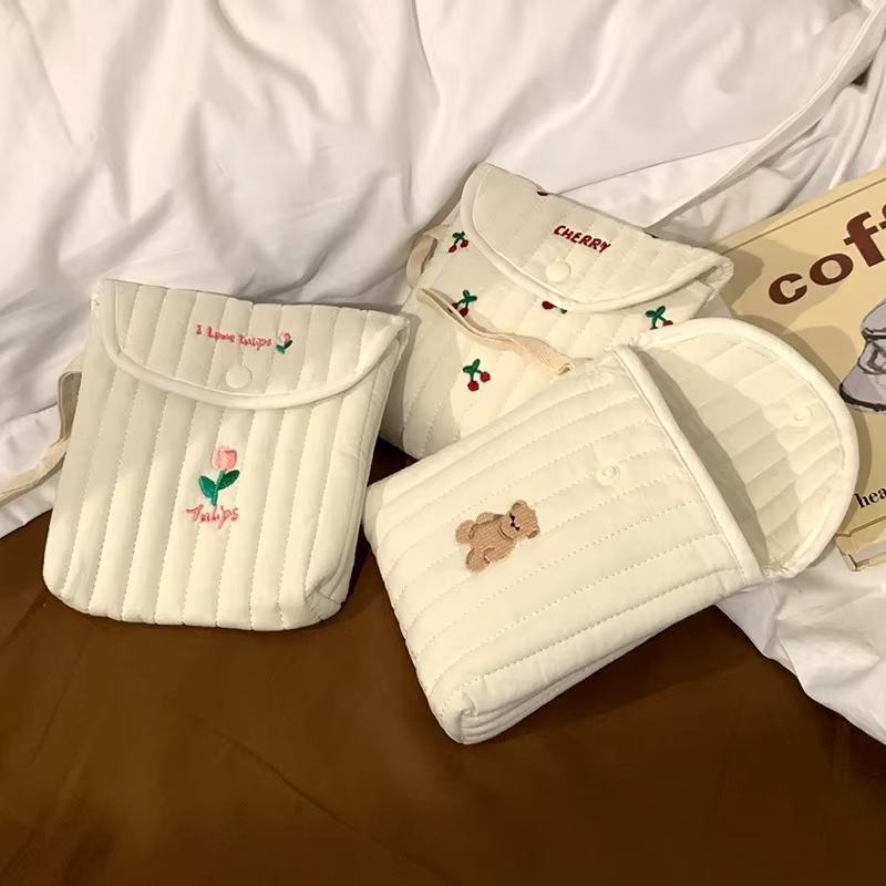 Sac de rangement portable mignon pour serviettes hygiéniques et tampons