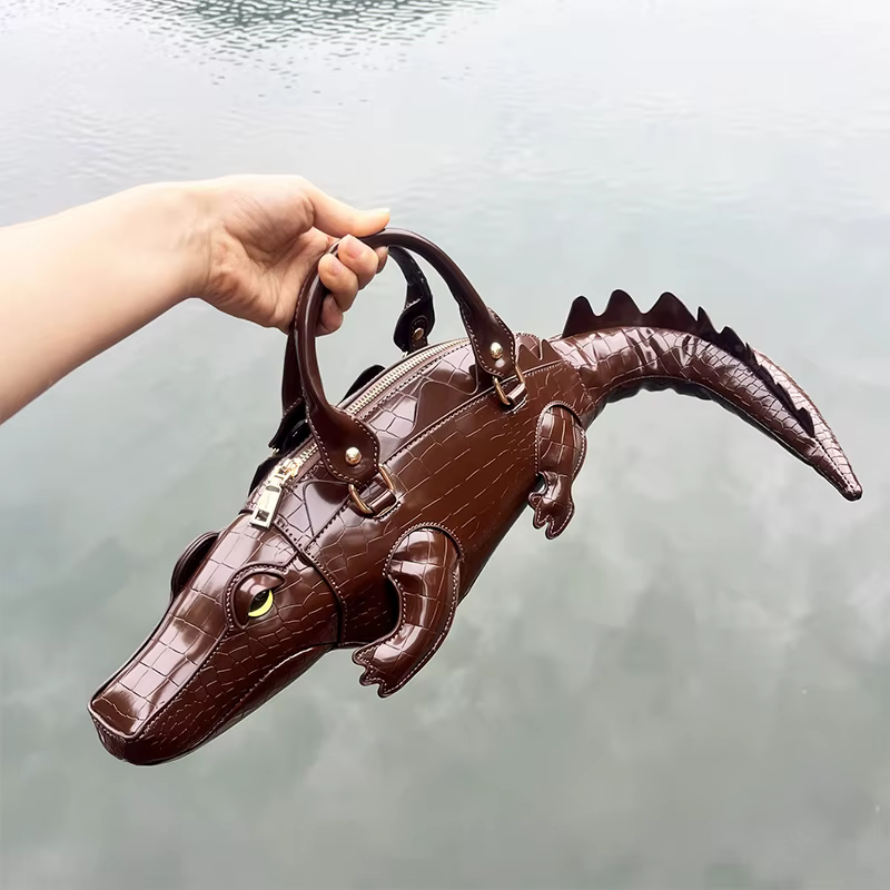 Sac à main créatif en forme de Crocodile
