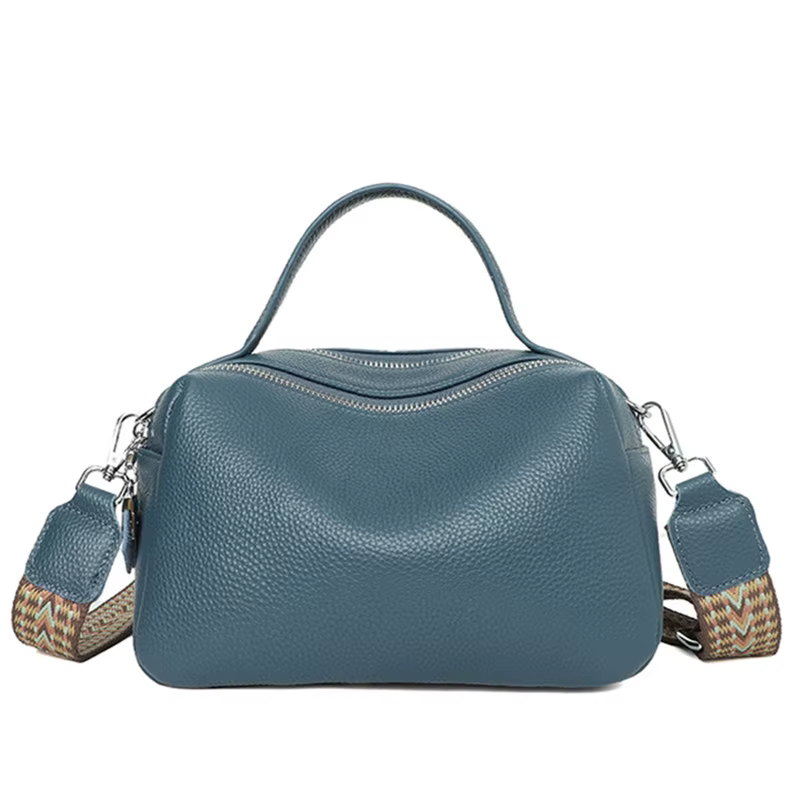 Sac à main en cuir véritable souple pour femme