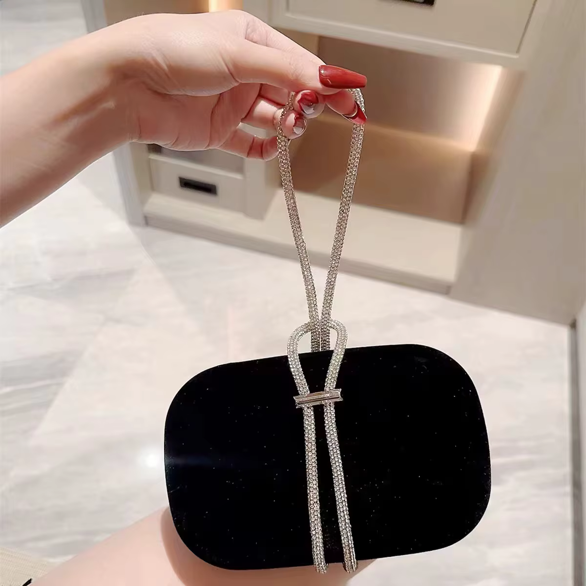 Sac à Main de Luxe en Velours pour Femme
