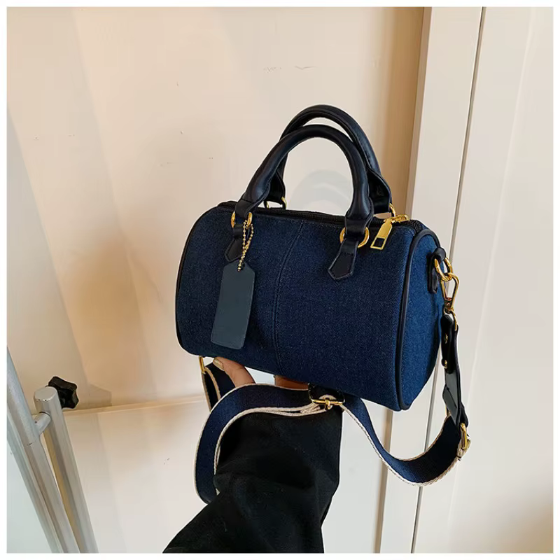 Patchwork Colorblock Mini sacs à main pour femmes Denim épaule