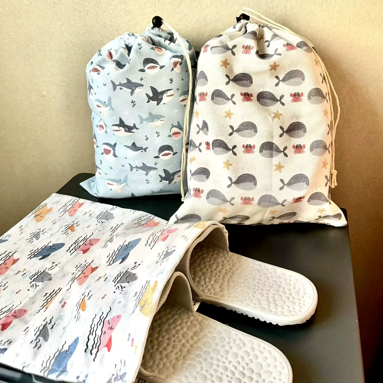 1 pièce de pochette à cordon unique : sac de rangement de voyage portable