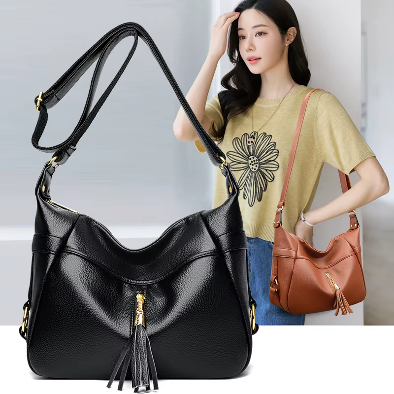 Sacs à main coréens en cuir souple pour femmes, sac à bandoulière polyvalent, sacs initiés par dames, nouvelle tendance, marque de créateur de luxe, mode