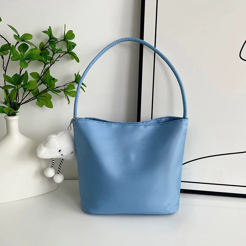 Sac à main - Sac seau en nylon pour porter sous le bras - Sac cadeau - Design coréen de niche - Sac