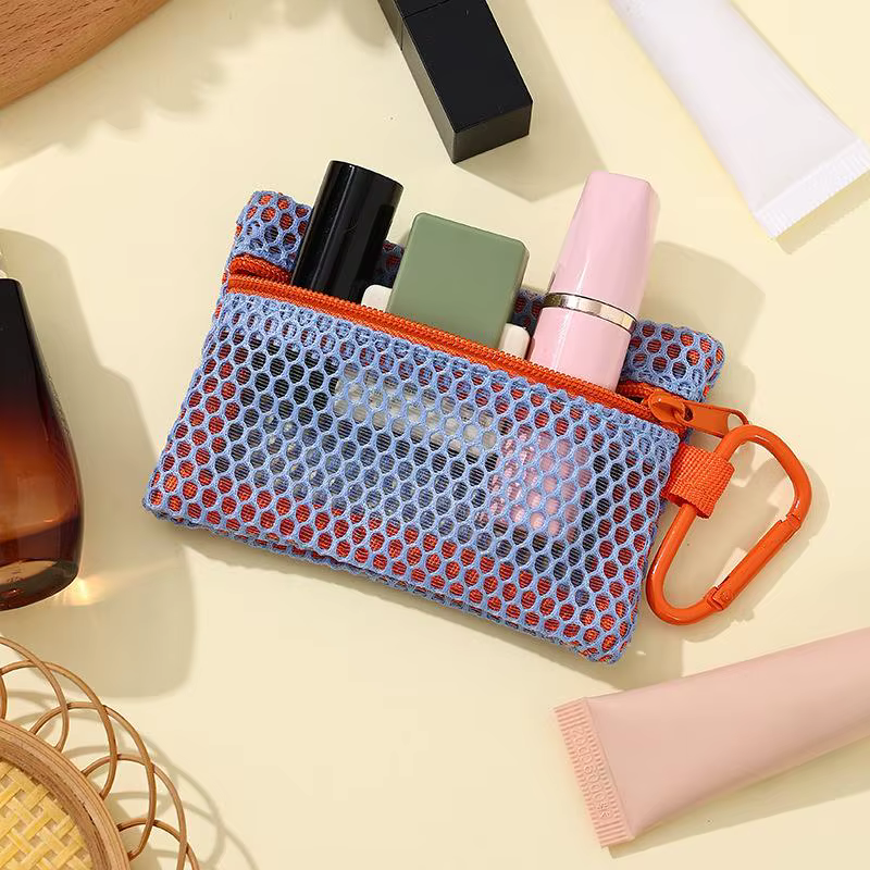 Sac de maquillage en maille transparente
