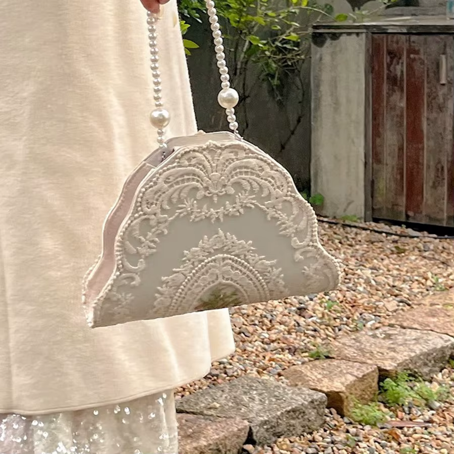 Sac à main Vintage en dentelle irrégulière pour femmes