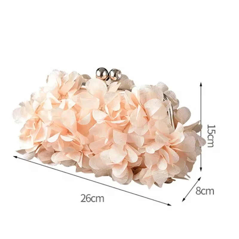 Pochette florale pour robe de mariée pour femme