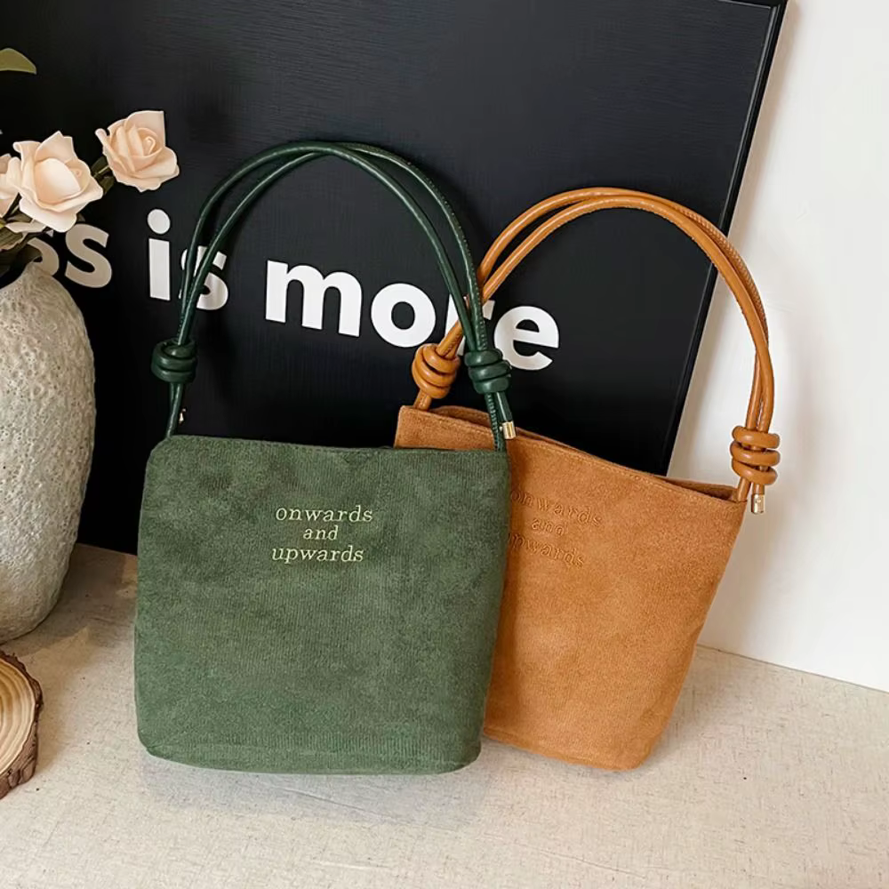 Sac à bandoulière rétro en daim