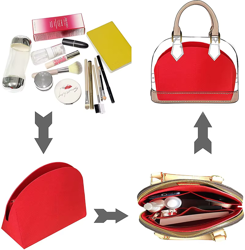 Pour Alma insérer sac organisateur maquillage petit sac à main