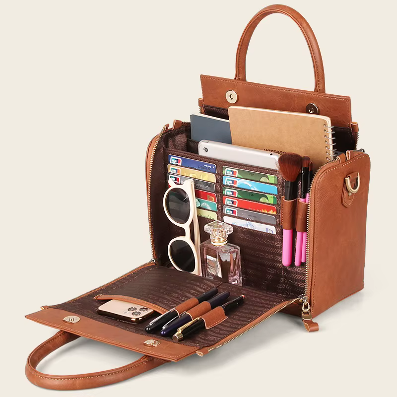 Sac à main rétro marron Simple pour femmes