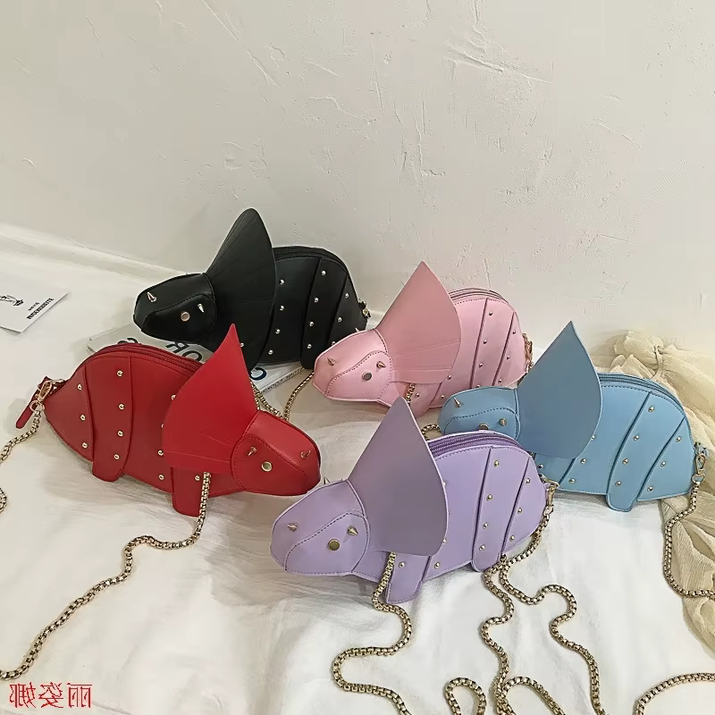 Sac bandoulière créatif en forme de dragon triangulaire