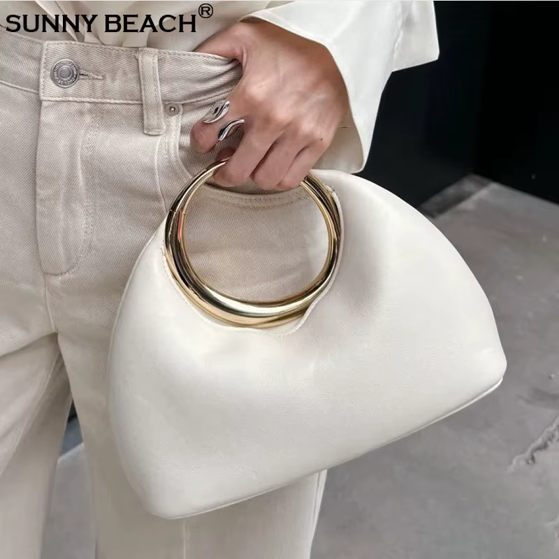 Mode Vintage anneau rond poignée marque sacs en cuir PU fourre-tout sac à bandoulière design sac à main de luxe sac