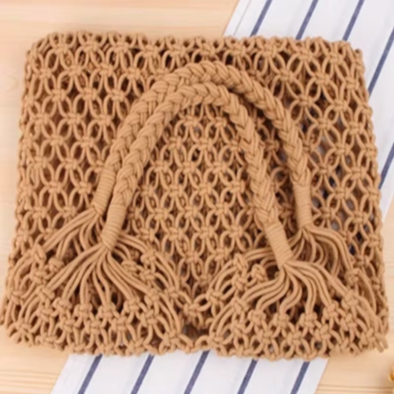 Sac à main bandoulière bohème en crochet ajouré à une épaule avec poche intérieure