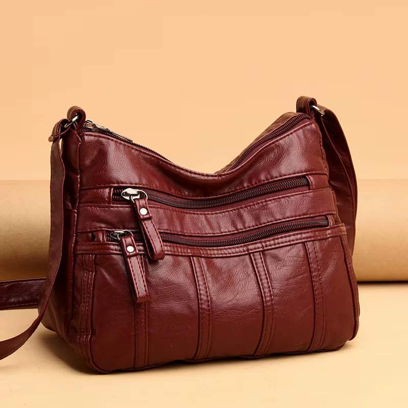 Sac bandoulière noir, sac de voyage avec bretelles réglables et compartiment zippé