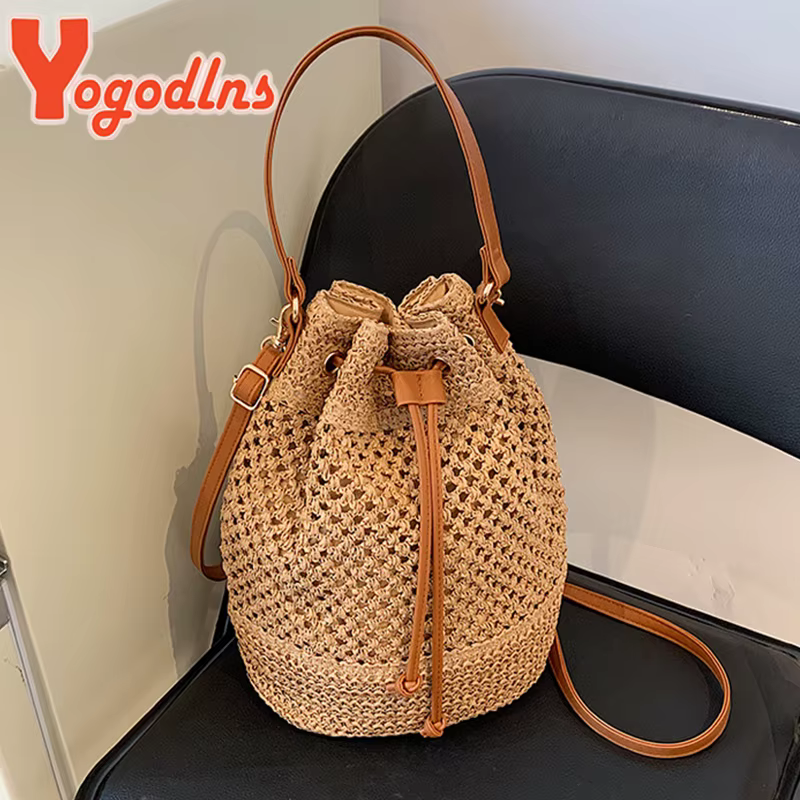 Sac d'été en paille tressée pour femmes