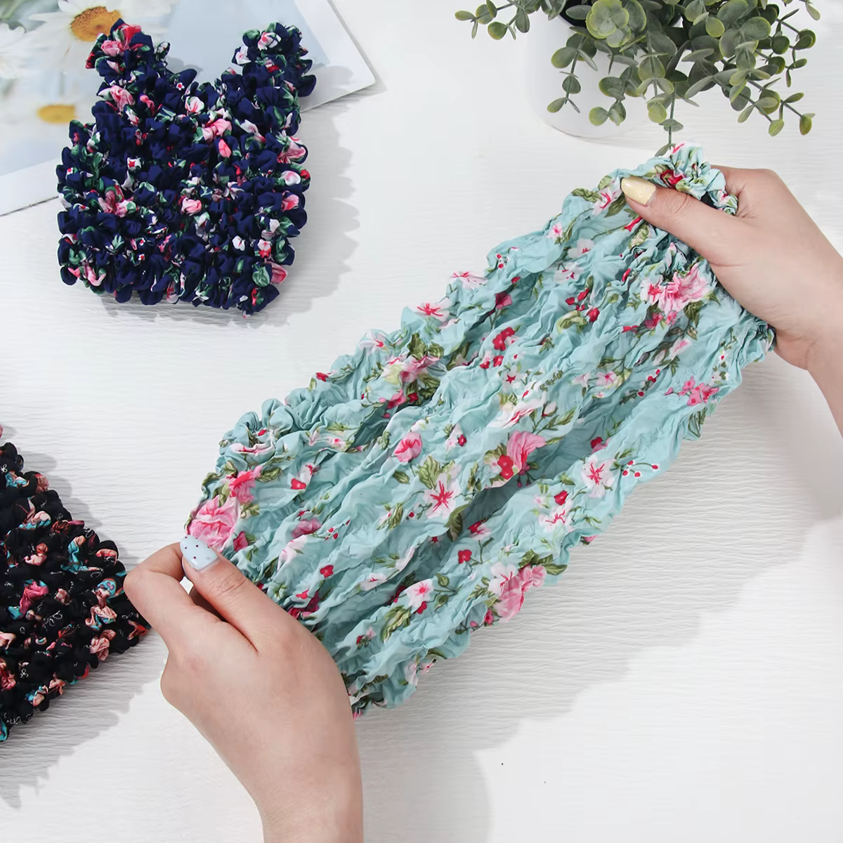 Sac de courses extensible plissé à bulles