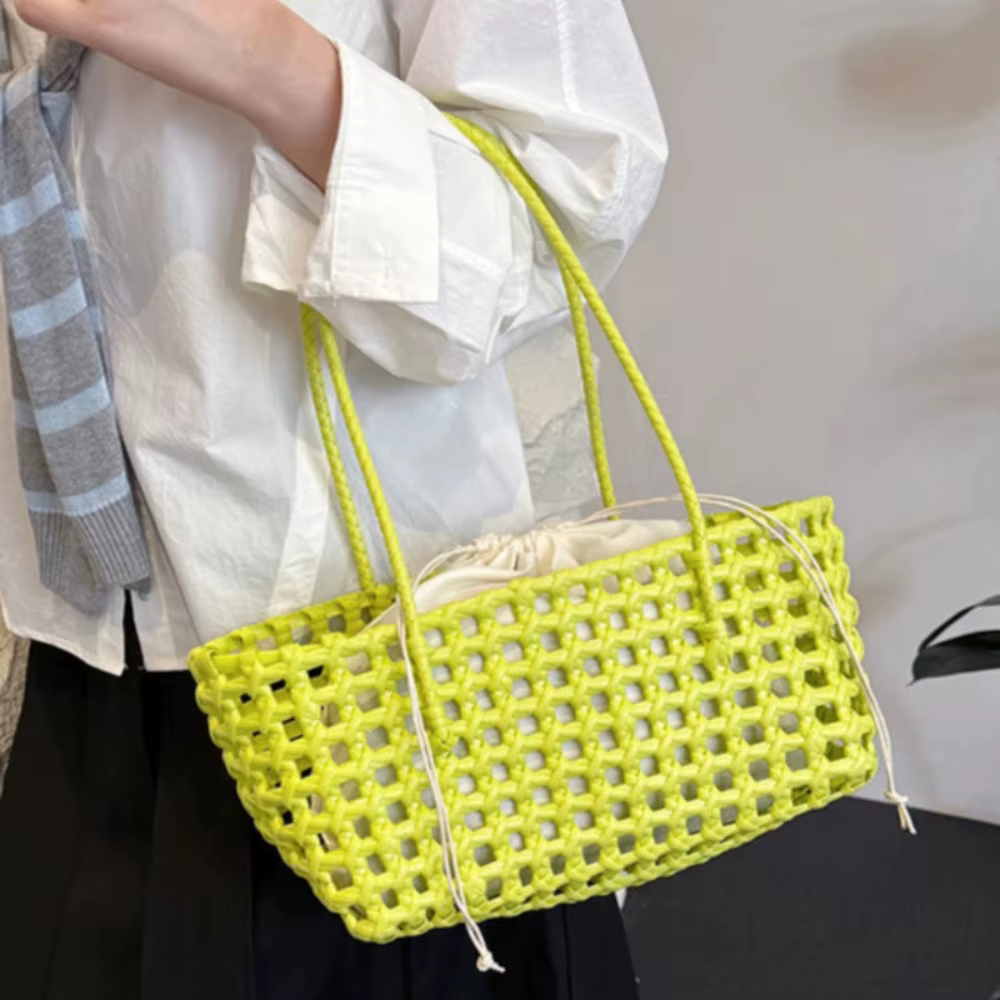 Sac à main en paille tressé à la main pour femme