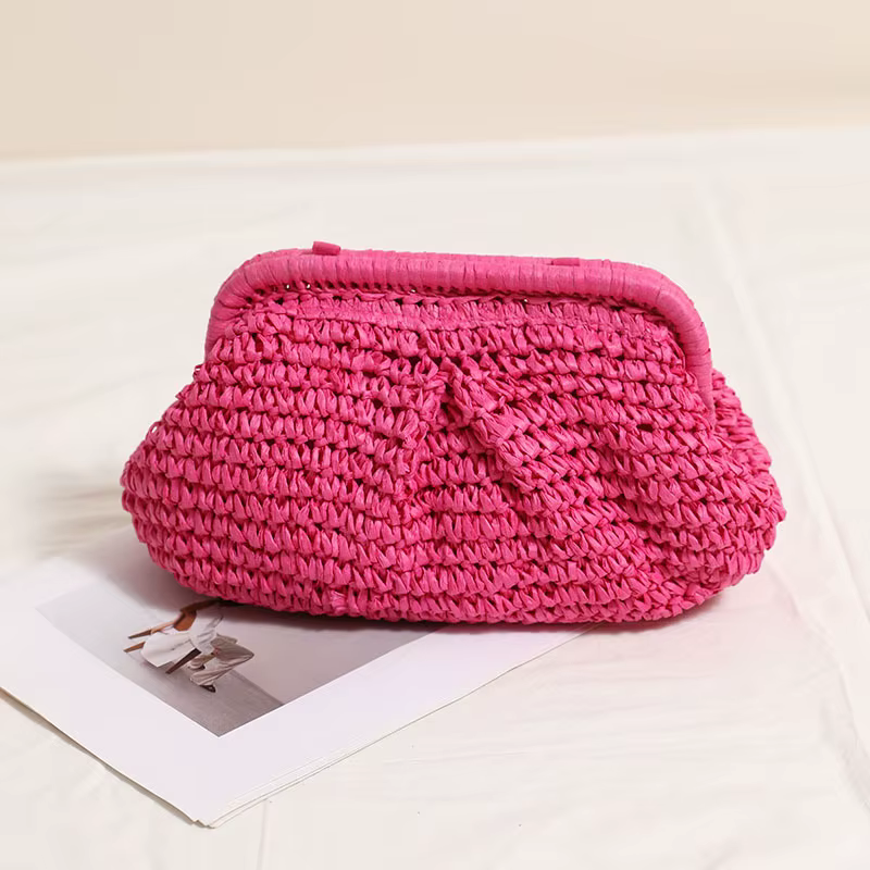2025 nouvelles femmes paille tissé sac chaîne sangle