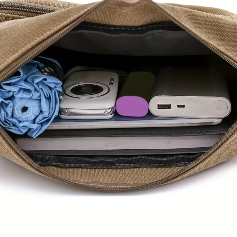 Nouveau Nouveau sac à bandoulière multi-poches sac de messager pour étudiant voyage sac casual