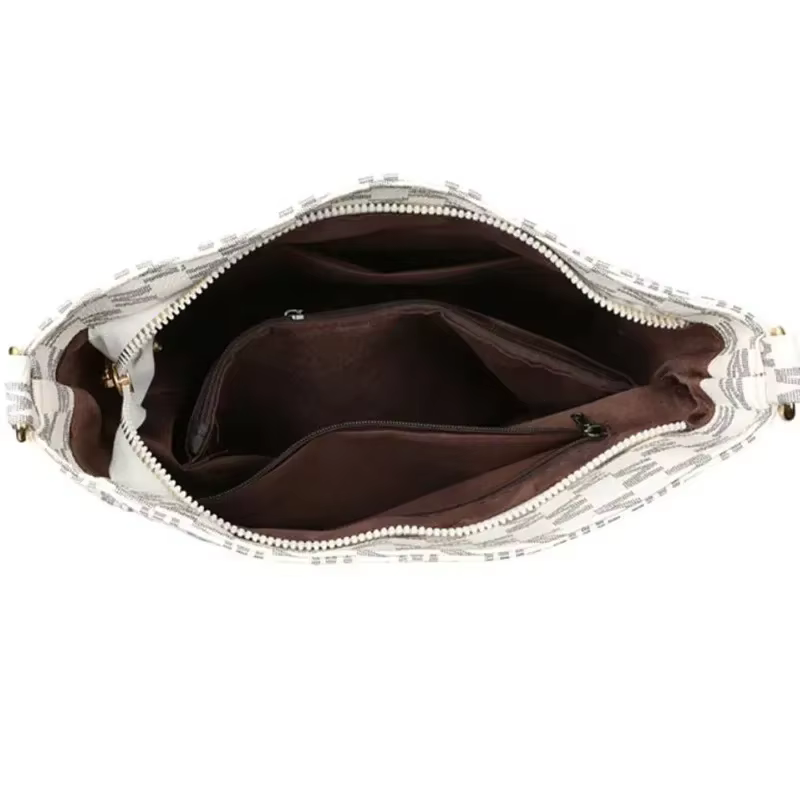 Sac à bandoulière élégant pour femme avec badge « M »