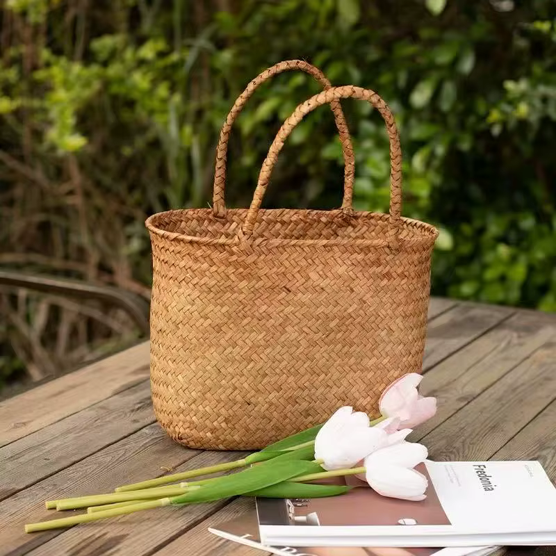 Sac à main en bambou tressé fait main de style rural
