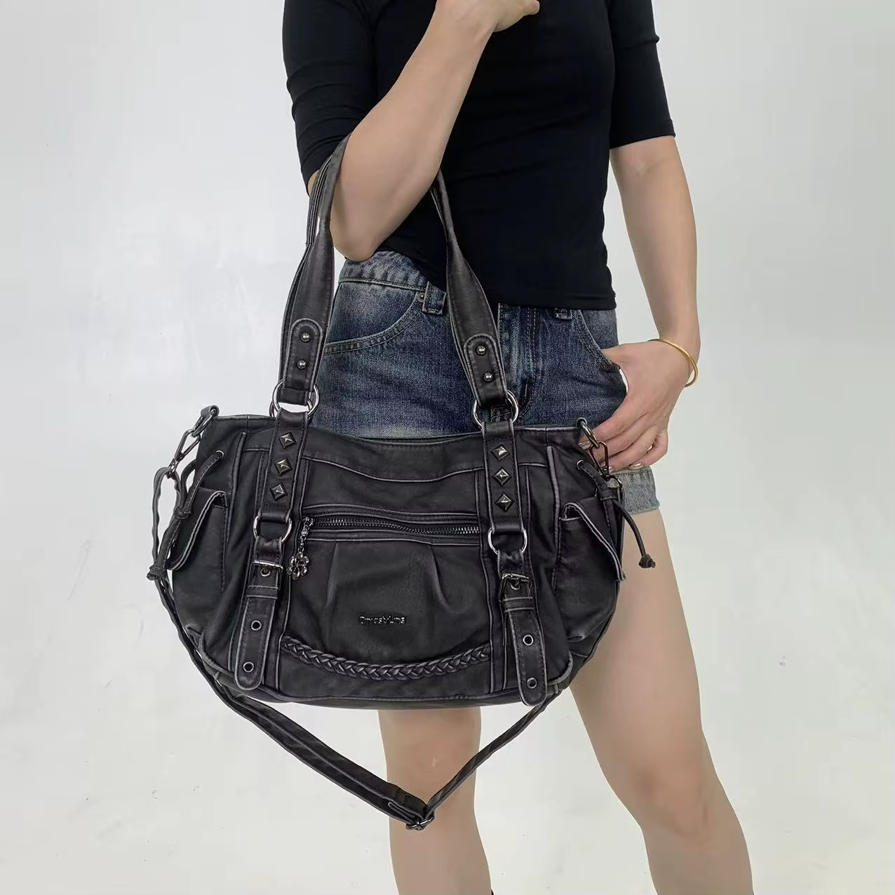 Sac fourre-tout vintage Y2K pour motardes