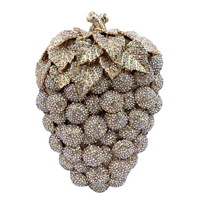 Mode raisin cristal sacs sac à main violet concepteur femmes fête embrayages Mini pochettes livraison directe mariage