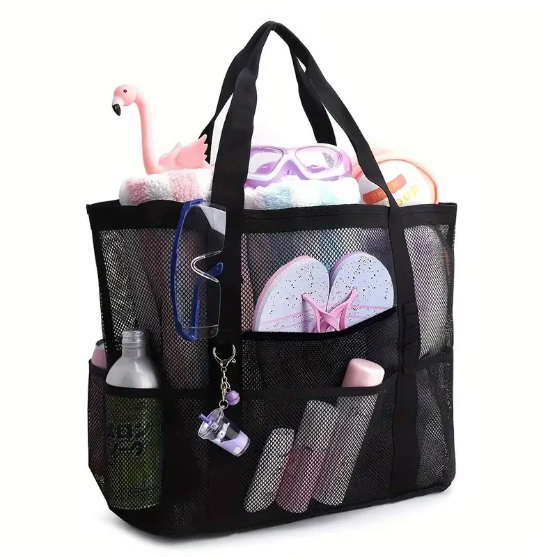 Sac de plage pliable en maille
